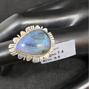 Anillo Con Piedral Labradorita