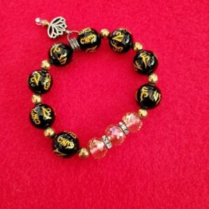Pulsera Con Cuentas Negras de Obsidiana